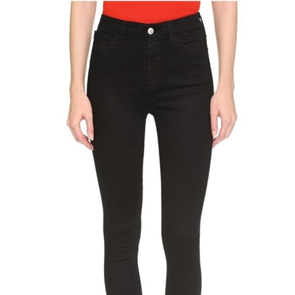 Alexa Chung x AG High Waist Black Skinny Jeans - 24 - Picture 1 of 12